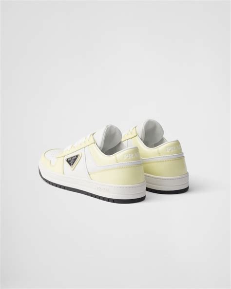 yellow prada|White/daffodil Yellow Downtown Leather Sneakers .